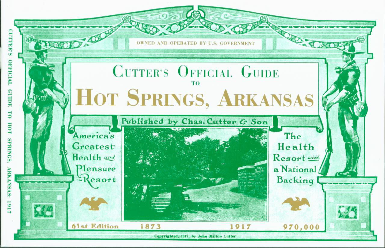 CUTTER'S OFFICIAL GUIDE TO HOT SPRINGS, ARKANSAS. vist0057frontcover